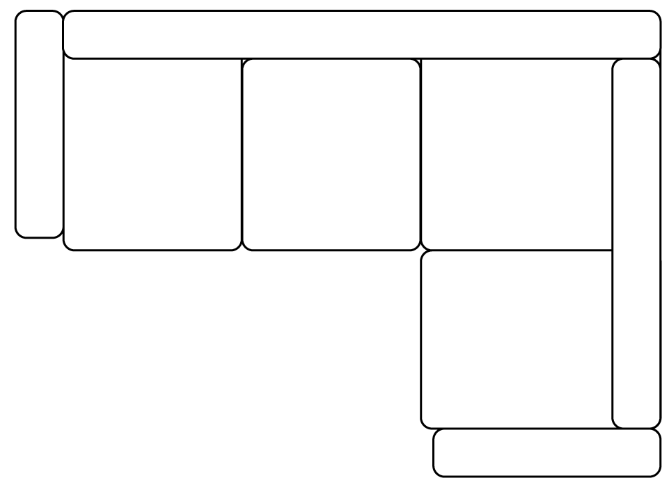 Corner sofa configuration diagram
