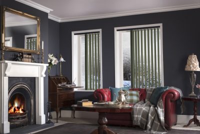 Forest Green vertical blinds weekly finance options available