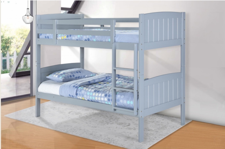 Hayes grey solid wood bunk bed